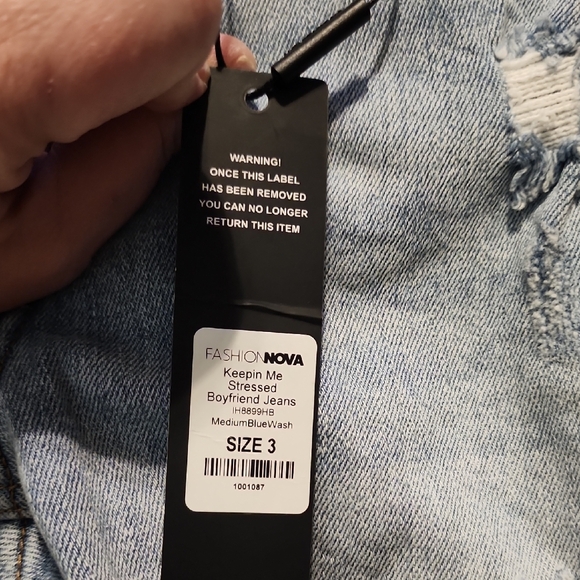 Fashion Nova Light Blue Straight Leg Jeans - Picture 8 of 12